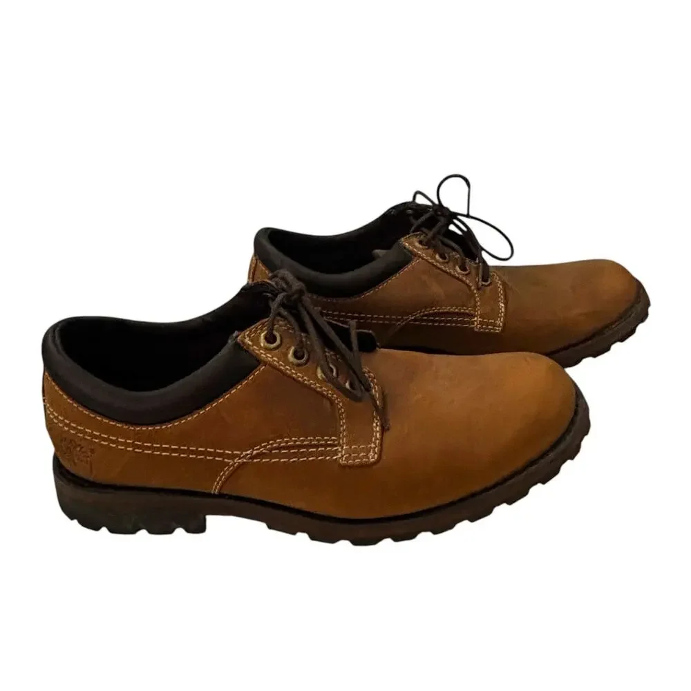 Timberland Men's Earthkeepers Oxford Nubuck Leather Shoes Brown Size 9
